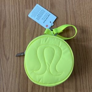 ❤️ Lululemon Logo Coin Pouch Electric Lemon NWT
